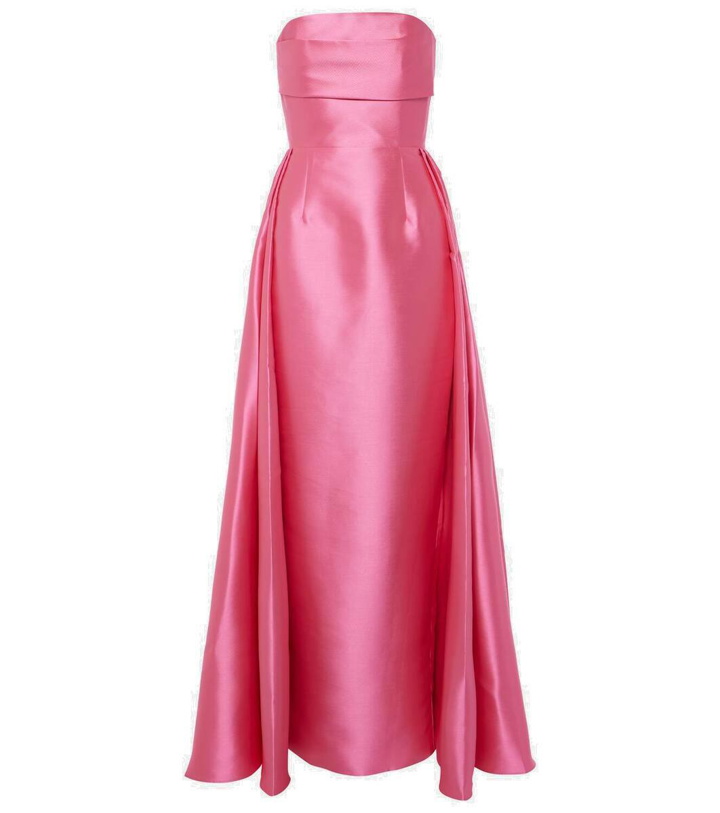 Photo: Solace London Strapless satin twill gown