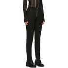 Yang Li Black Slim Exposed Zip Trousers