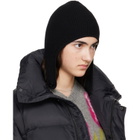 MM6 Maison Margiela Black Ribbed Aviator Beanie