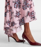 Rodarte Floral-appliqué silk gown