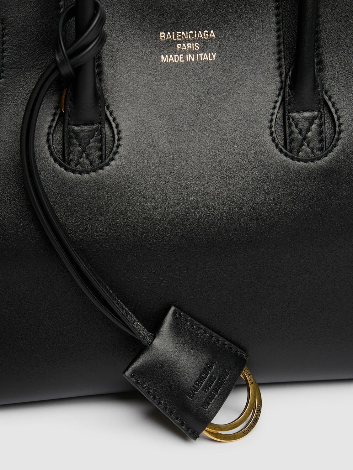 BALENCIAGA Mini Hampton Leather Top Handle Bag Balenciaga