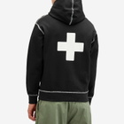 PLACES+FACES Men's Contrast Stitch Hoodie in Black