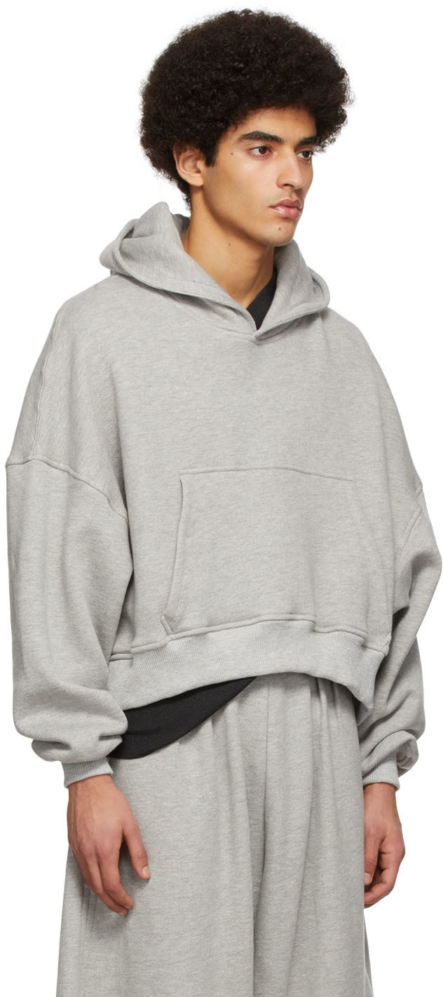 Grey cotton online hoodie