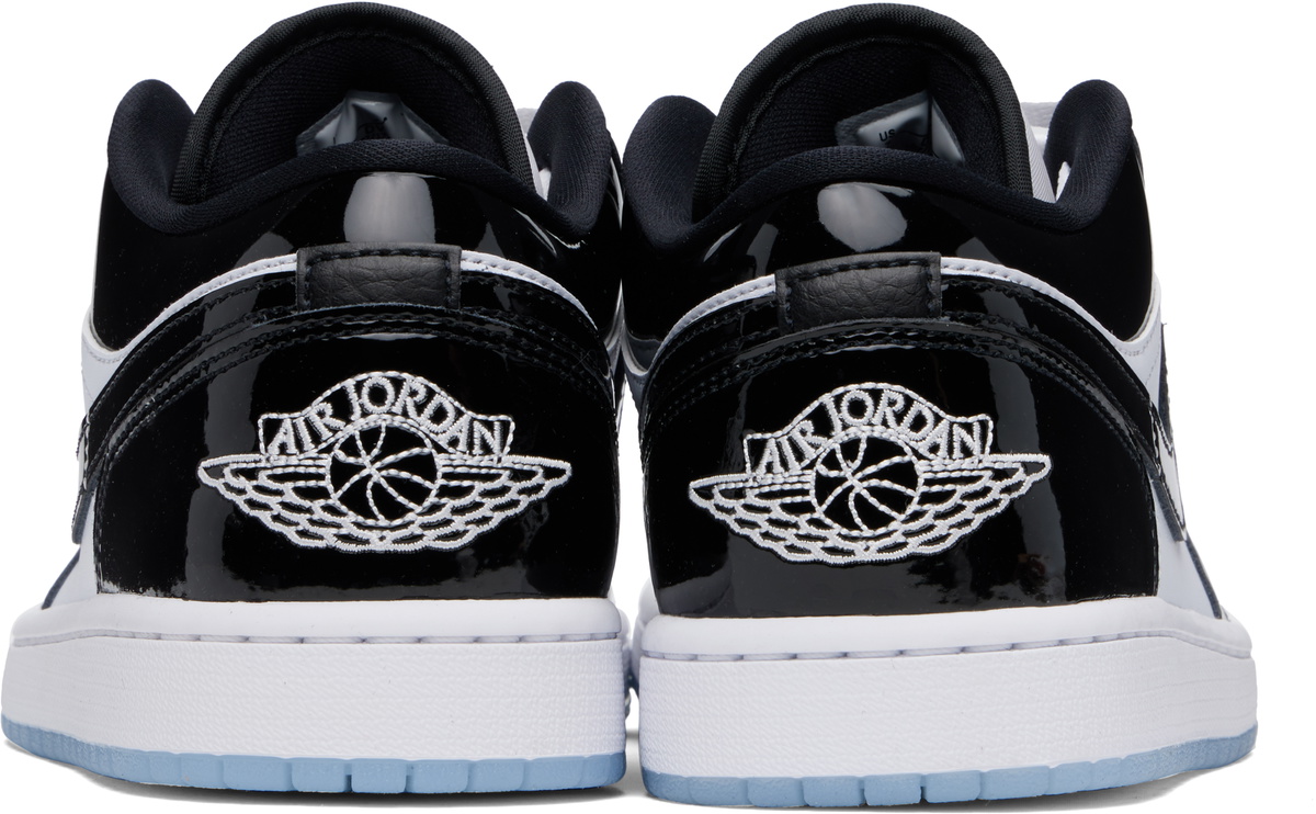 low top jordans black and white