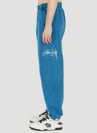 Dyed Track Pants in Blue