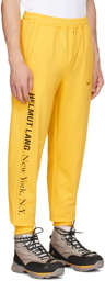 Helmut Lang Yellow Cotton Lounge Pants