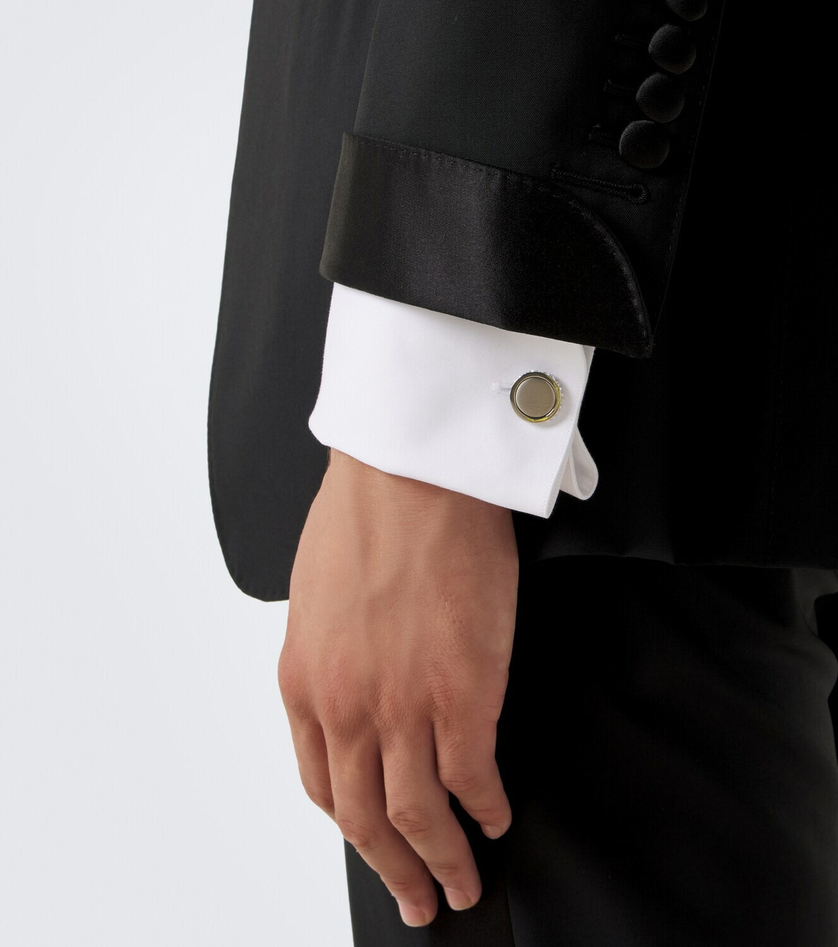 Giorgio Armani Silver cufflinks with crystals
