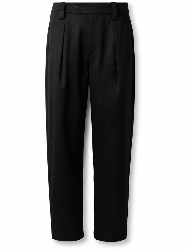 Photo: A.P.C. - Renato Straight-Leg Virgin Wool and Cotton-Blend Twill Suit Trousers - Black