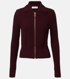 Victoria Beckham Wool and cashmere-blend zip-up cardigan