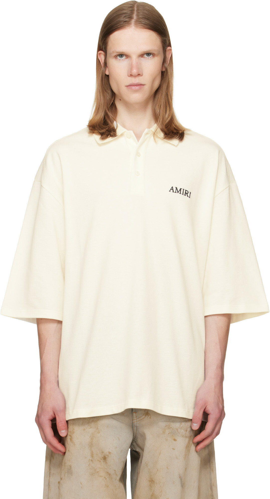 AMIRI Off-White 'AMIRI' Polo