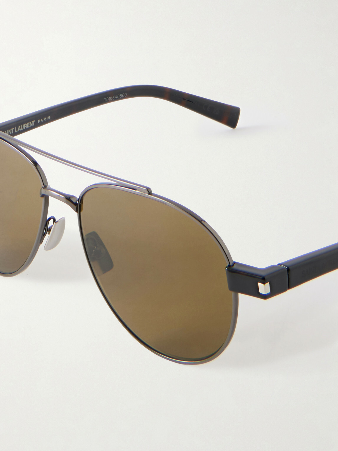 SAINT LAURENT - Aviator-Style Black-Tone Sunglasses