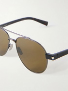 SAINT LAURENT - Aviator-Style Black-Tone Sunglasses