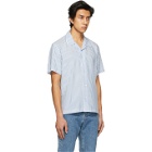 Harmony Blue Striped Christophe Short Sleeve Shirt