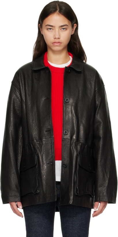 Photo: Nothing Written Black Arden Leather Jacket