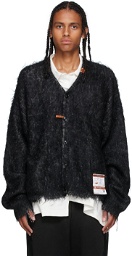 Miharayasuhiro Black Mohair Knit Cardigan