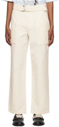JW Anderson Off-White Straight-Leg Denim Cargo Pants
