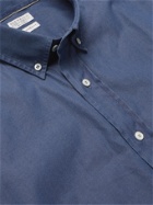 BRUNELLO CUCINELLI - Button-Down Collar Cotton-Chambray Shirt - Blue