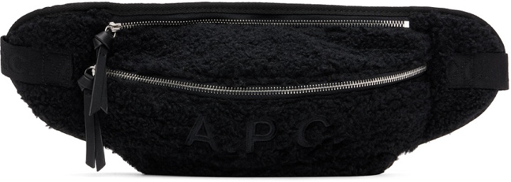 Photo: A.P.C. Black Faux-Shearling Belt Bag