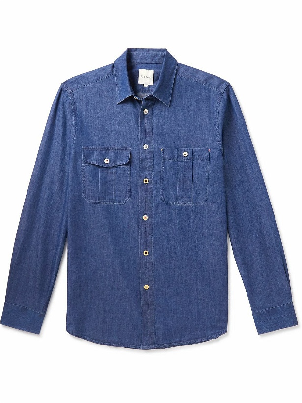 Photo: Paul Smith - Cotton and Lyocell-Blend Chambray Shirt - Blue