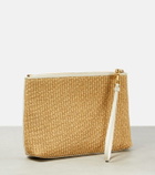Givenchy Logo raffia clutch