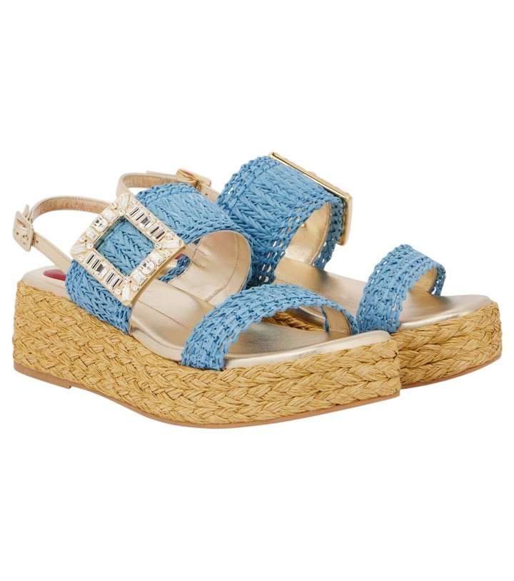 Photo: Roger Vivier Espa 60 raffia platform slingback sandals