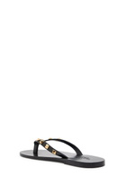 Valentino Garavani Rockstud Thong Leather Sandals Black