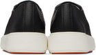 Santoni Black Tumbled Sneakers