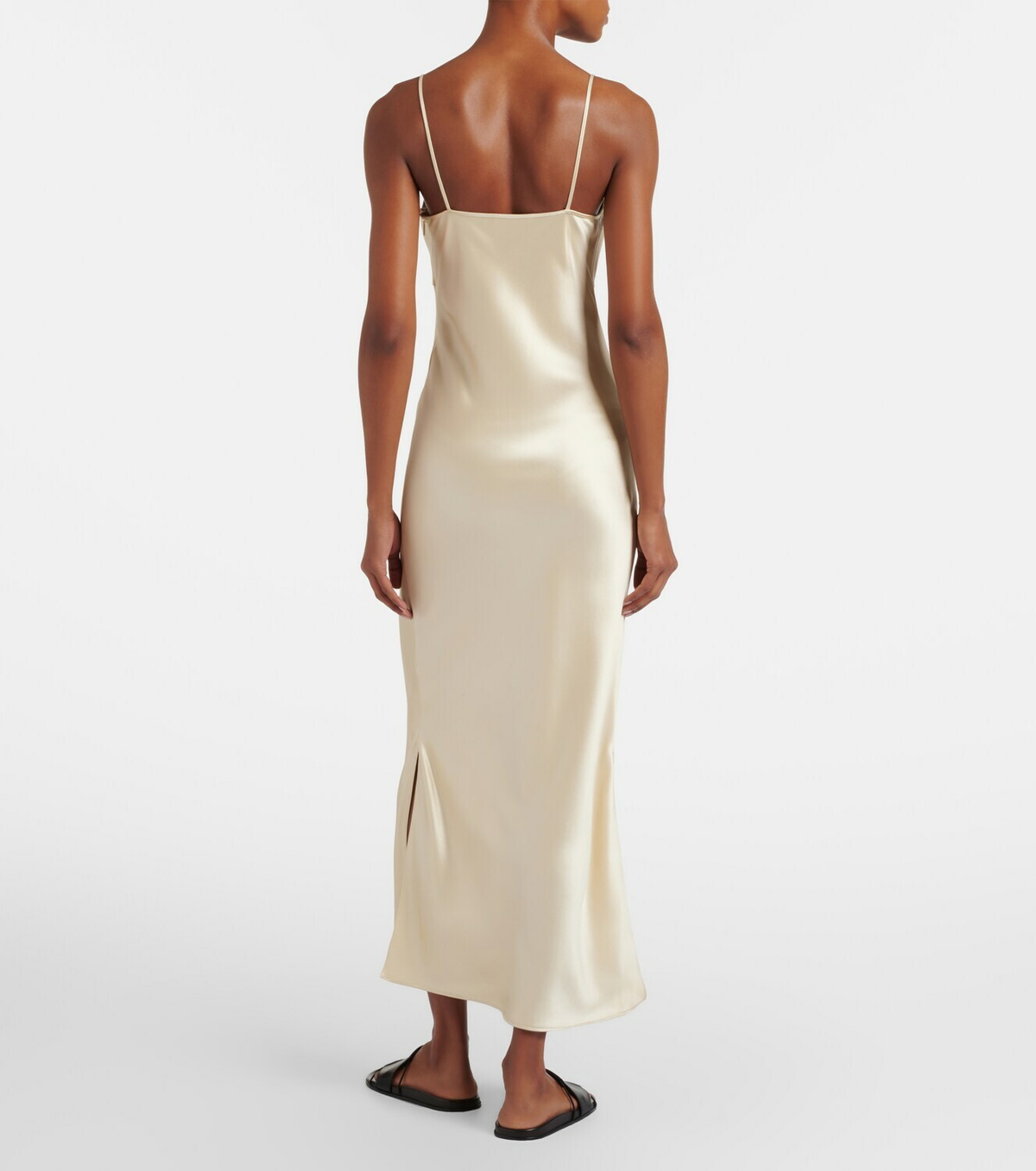 The Row Barika silk satin slip dress