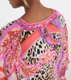 Camilla Printed silk crêpe kaftan