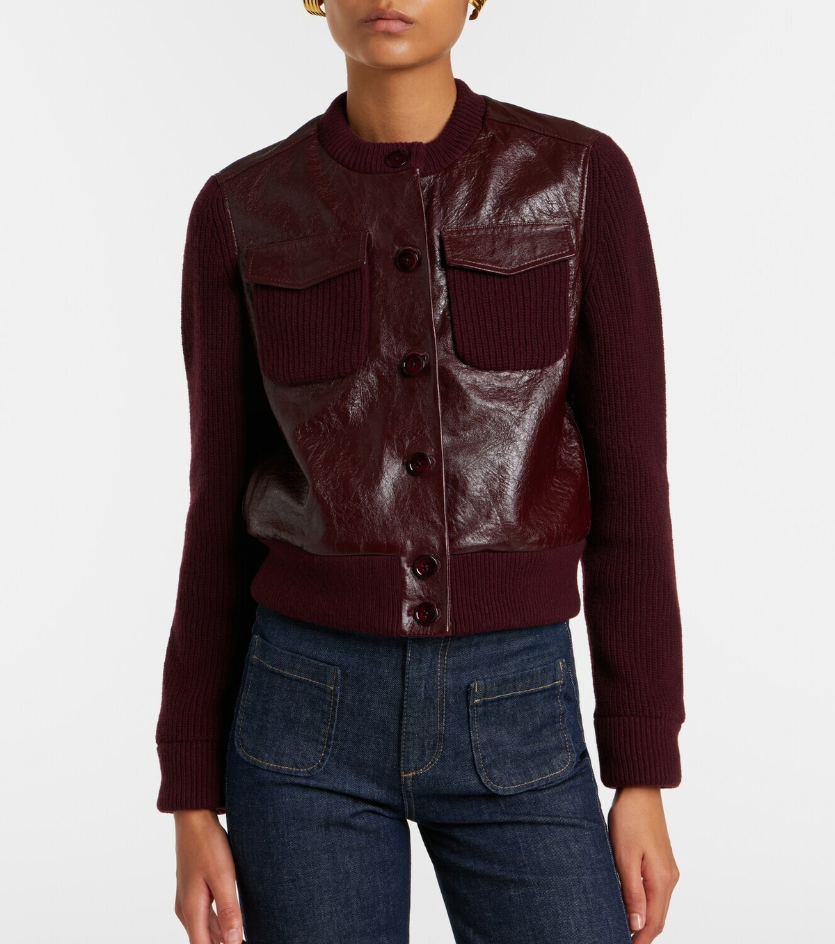 Dorothee Schumacher It's A Match cropped leather jacket