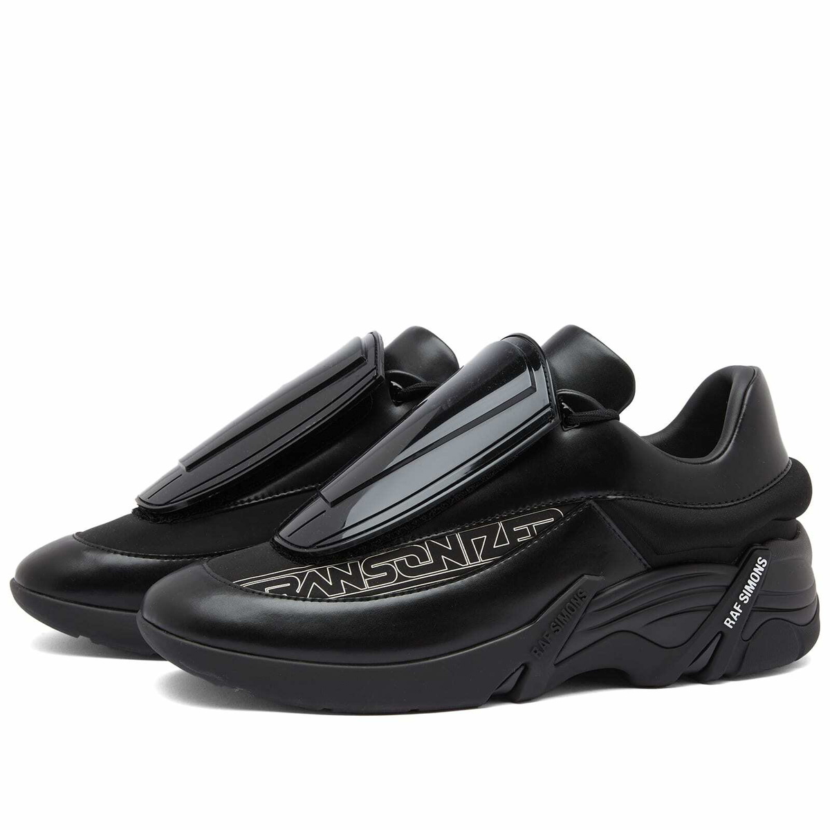 Raf Simons Men's Antei Oversized Sneakers in Black/Off-White Raf