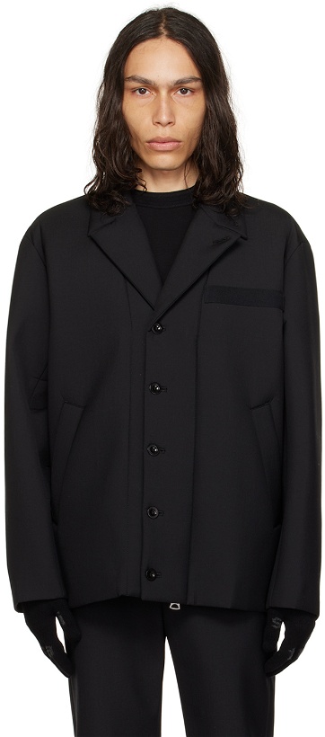 Photo: sacai Black Suiting Bonding Jacket