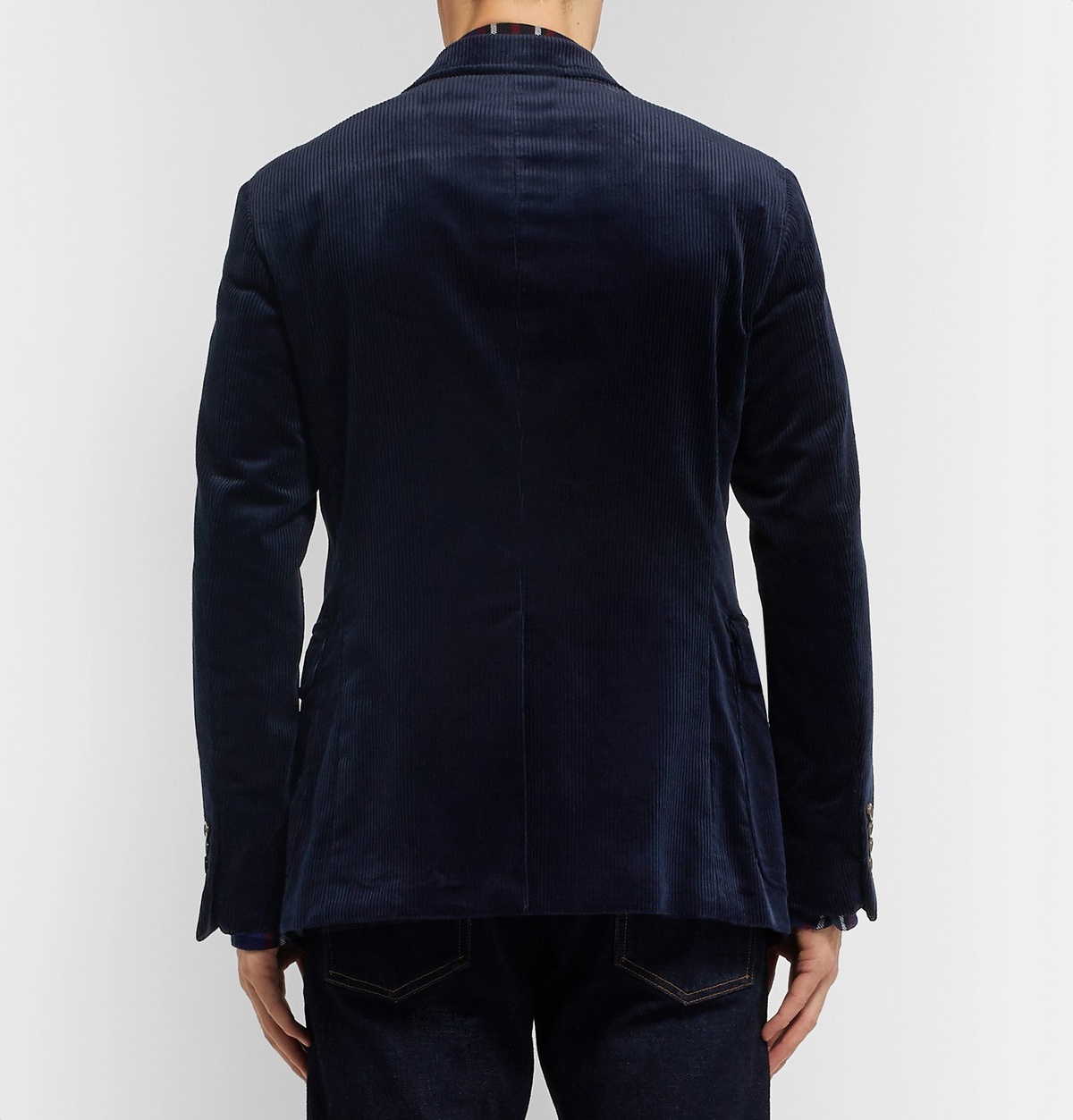 Polo Ralph Lauren - Navy Slim-Fit Pima Cotton-Corduroy Blazer 