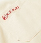 Raf Simons - Oversized Logo-Appliquéd Denim Overshirt - Neutrals