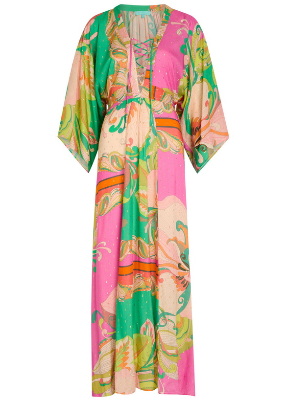 Photo: Melissa Odabash Natalie Printed Woven Midi Dress - Multicoloured - One Size