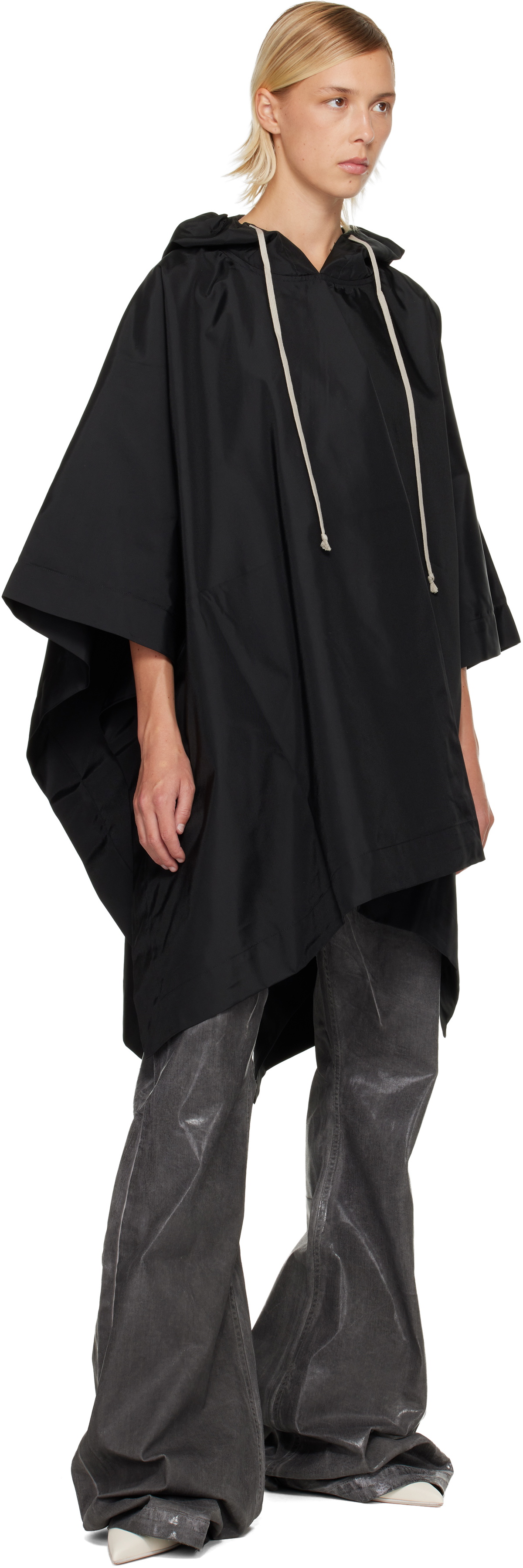 Rick Owens DRKSHDW Black Concordians Poncho Hoodie