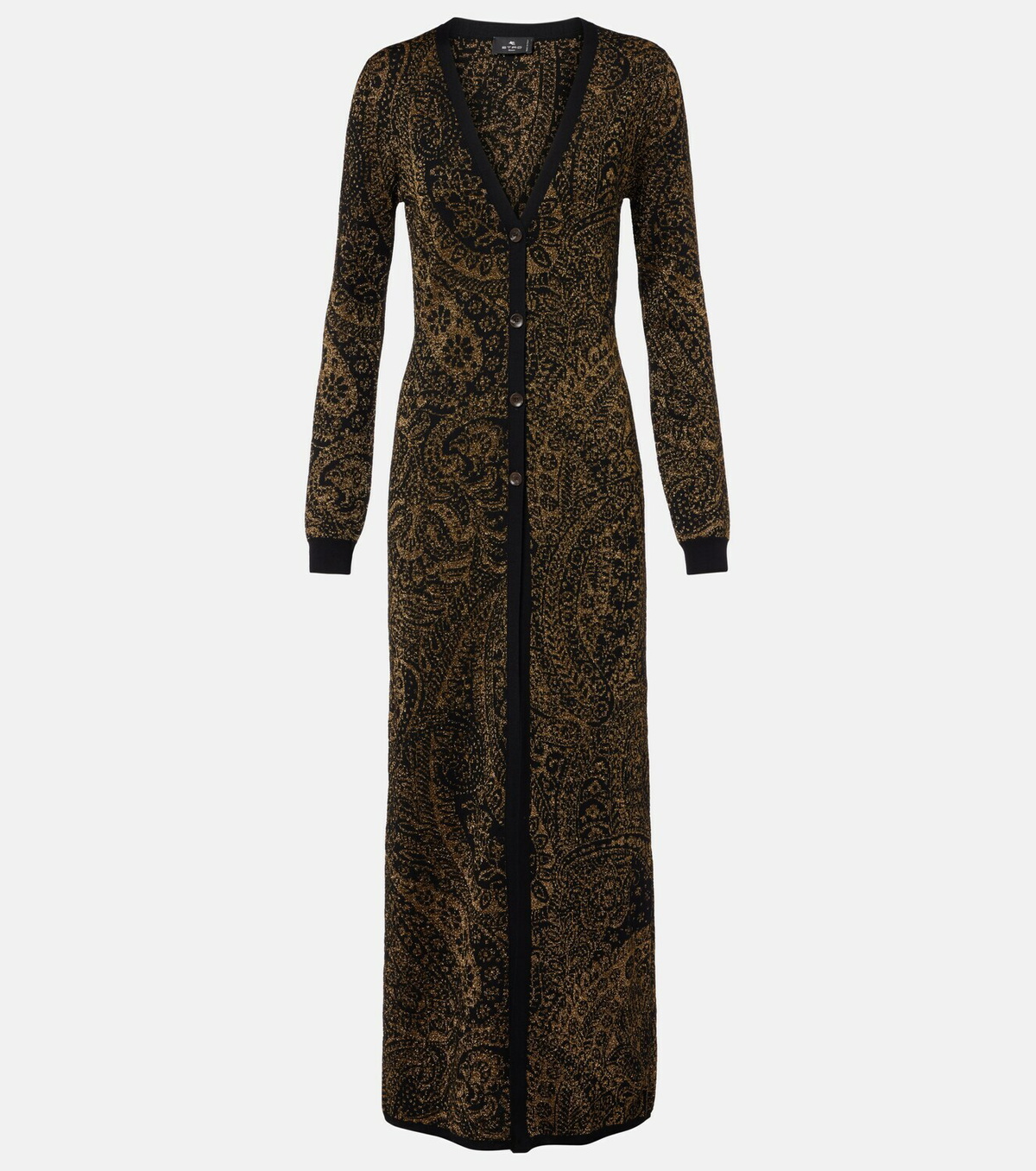 Etro Paisley wool-blend lamé cardigan