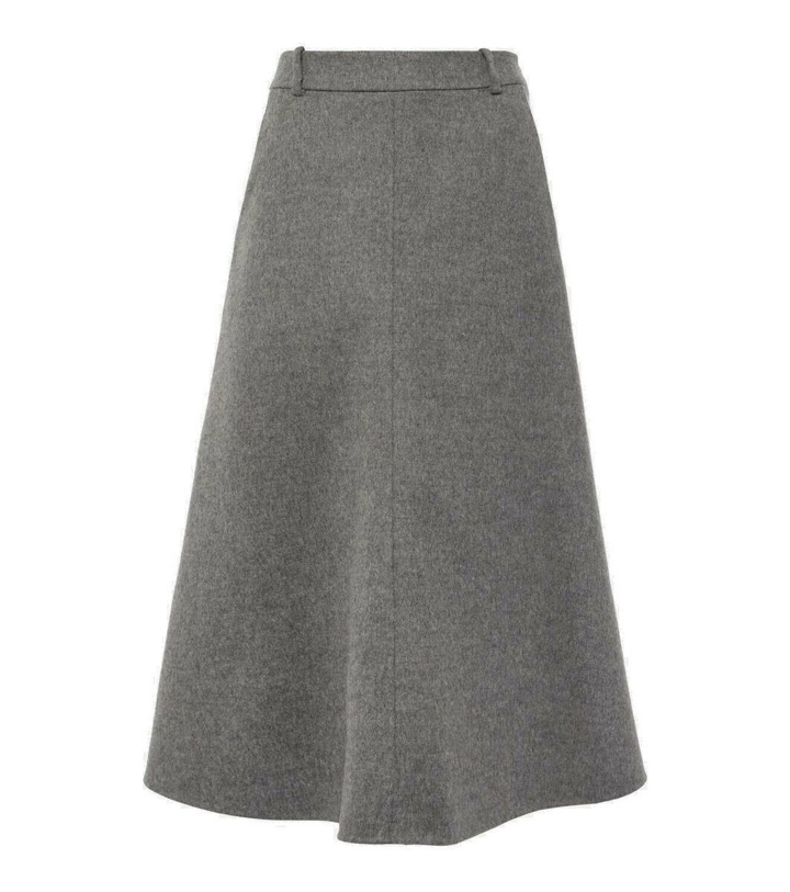 Photo: Brunello Cucinelli Mid-rise wool midi skirt