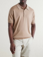 John Smedley - Macloud Knitted Merino Wool Polo Shirt - Neutrals
