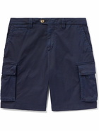 Brunello Cucinelli - Straight-Leg Cotton-Blend Twill Cargo Shorts - Blue