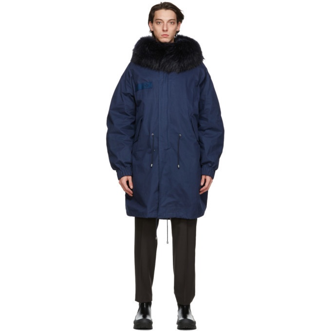 Photo: Mr and Mrs Italy Navy Tech Double Cotton Parka