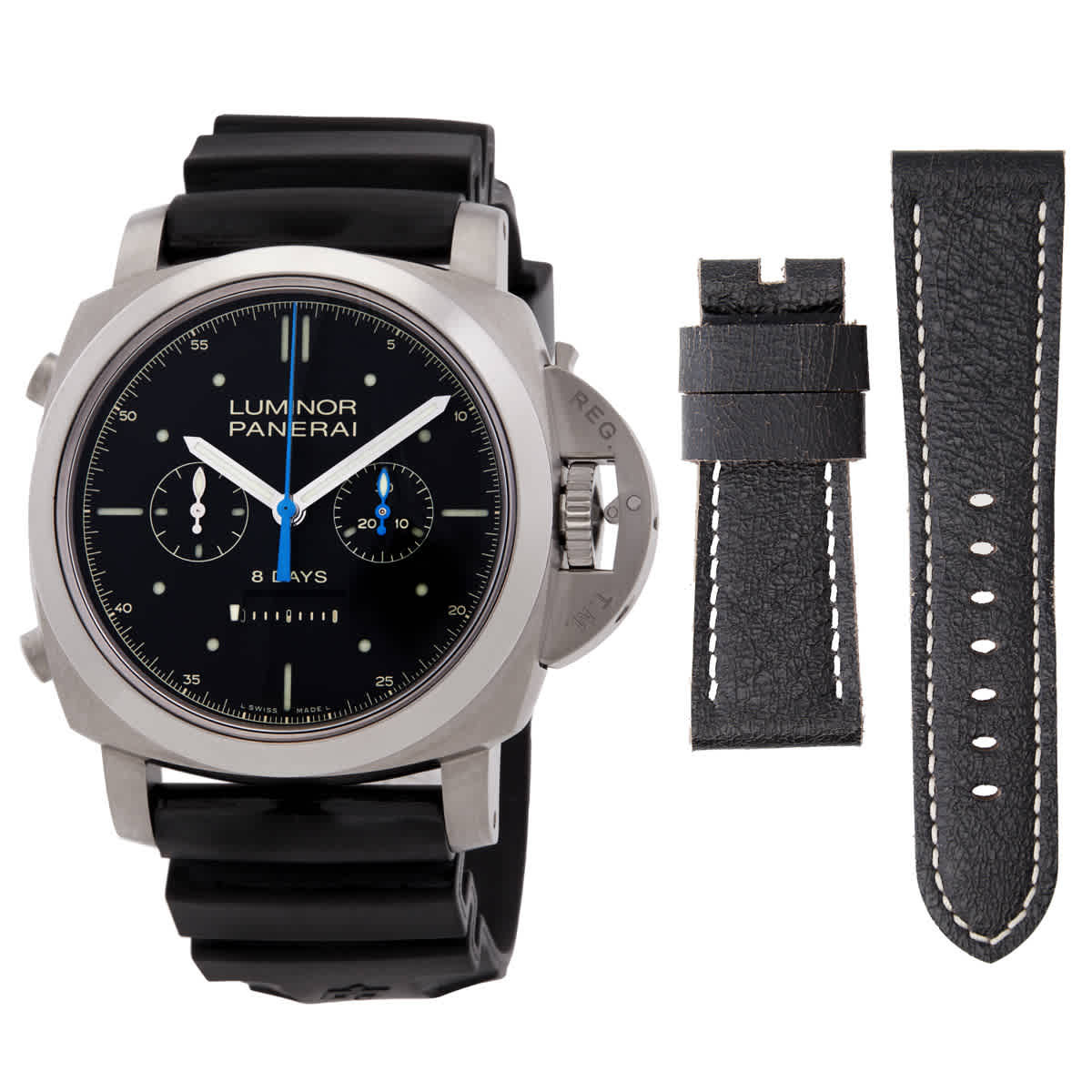 Panerai Luminor 1950 Rattrapante 8 Days Automatic Black Dial Mens Watch PAM00530