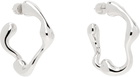 Maria Black Silver Splash Hoop Small Earrings