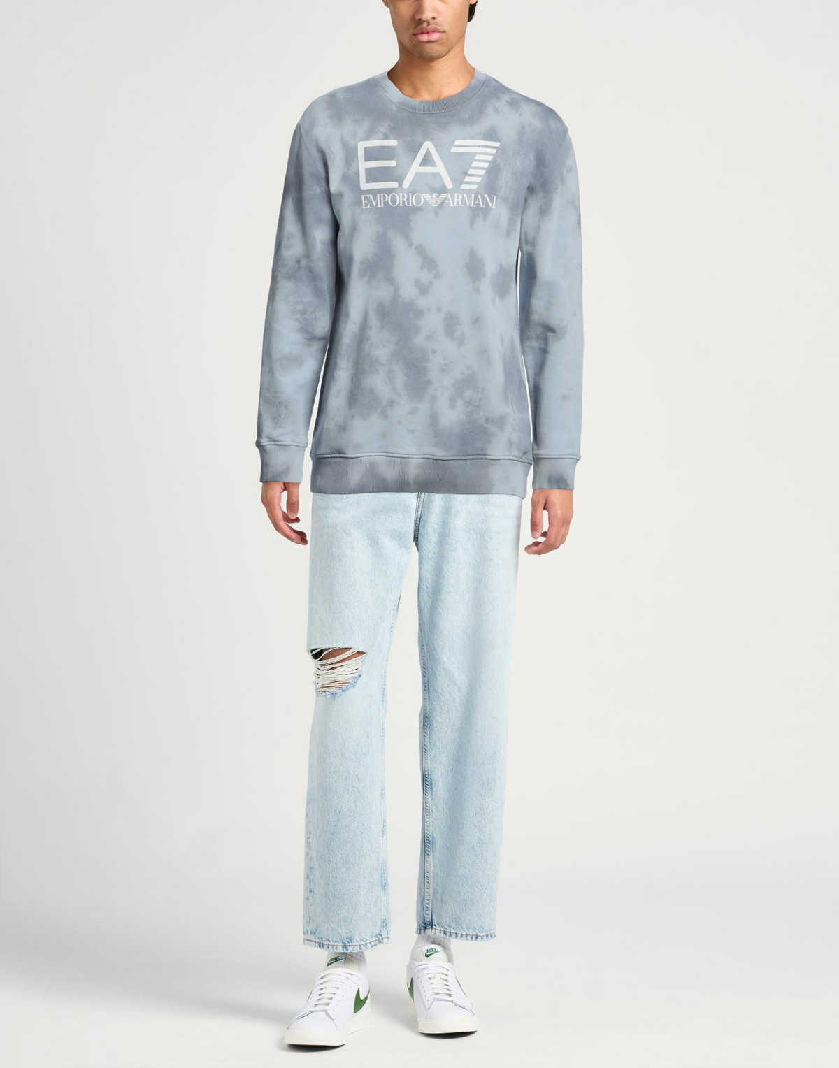 Ea7 Mens Sweatshirt Light in Blue