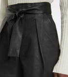 Stouls Eloise leather paperbag shorts