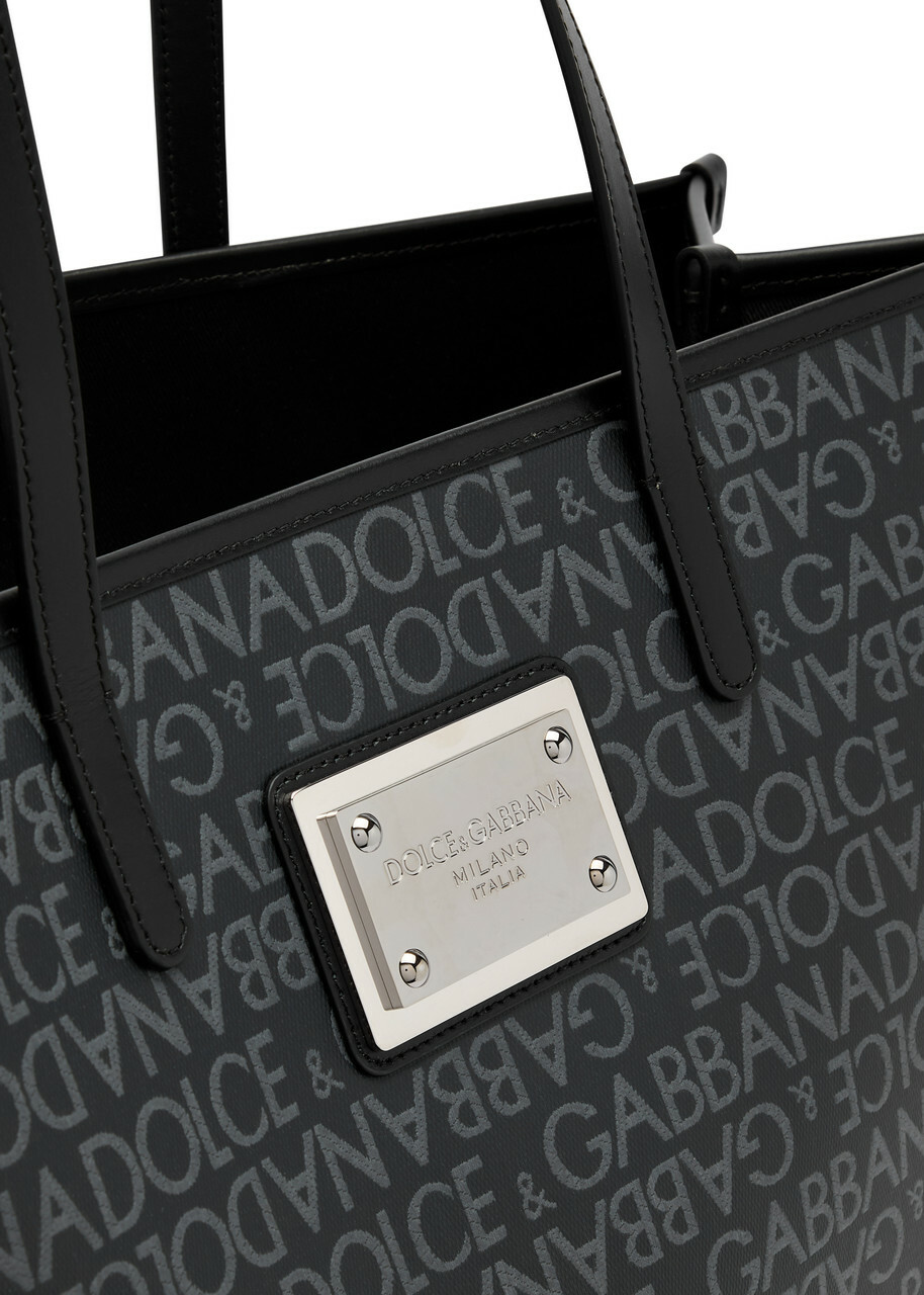 Dolce & Gabbana Logo-jacquard Coated Canvas Tote - Black - One Size