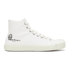 Maison Margiela White Canvas Pollock Tabi High-Top Sneakers