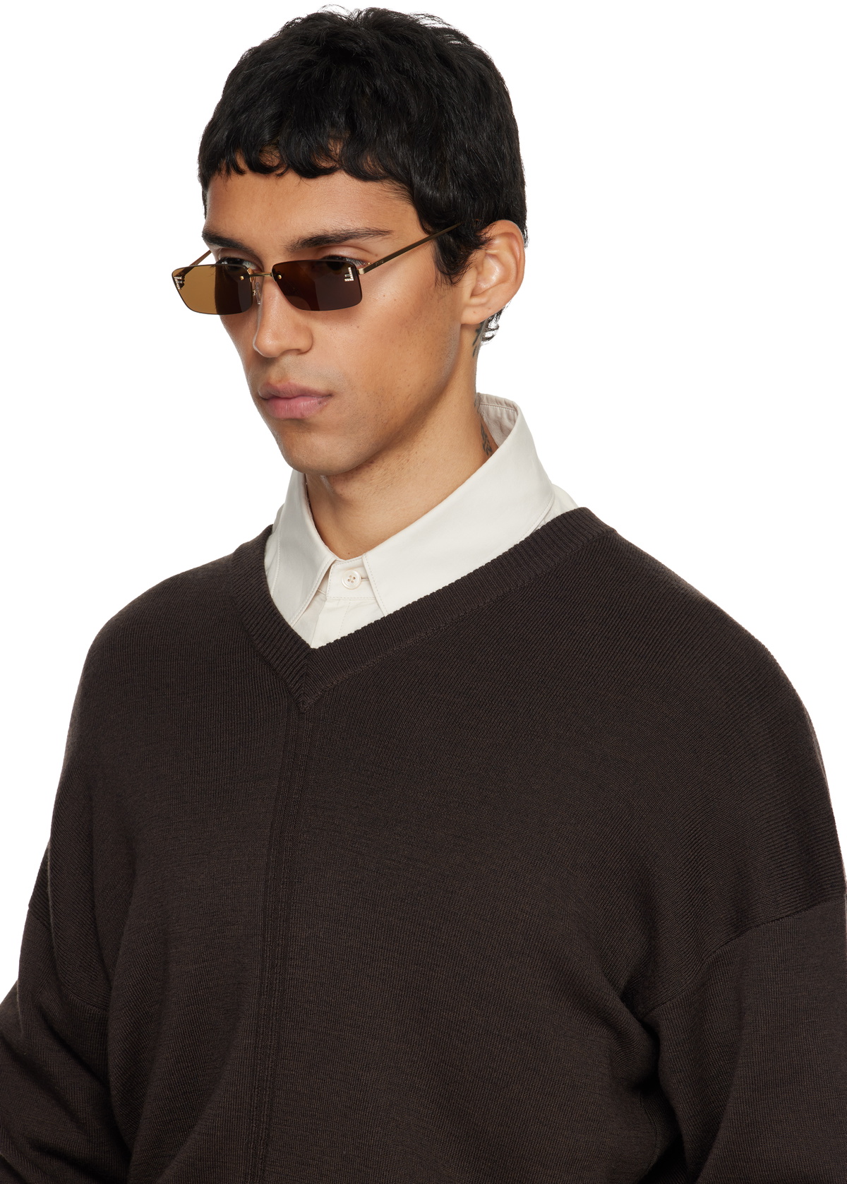 Fendi Gold 'Fendi First' Crystal Sunglasses