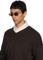 Fendi Gold 'Fendi First' Crystal Sunglasses