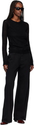 TONYWACK Black Light Weight Mohair Sweater